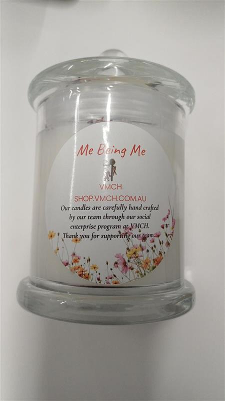 Small Floral & Stone Candle